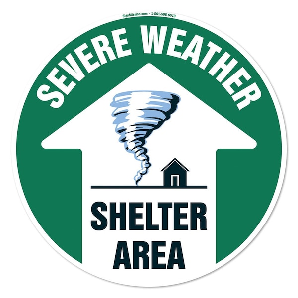 Severe Weather 16in Non-Slip Floor Marker, 12PK, 16 in L, 16 in H, FD-2-C-16-12PK-99893